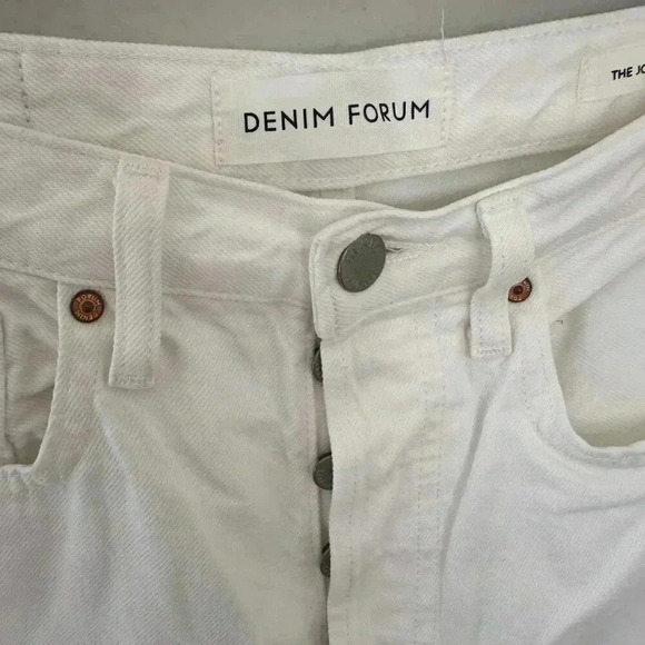 Aritzia Denim Forum White Jeans sz 25 High Rise Loose Mom 90s $110 Women's - Picture 3 of 6